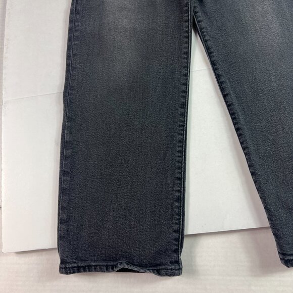 Levi's Jeans Women's 26x25* Ribcage High Rise Straight Ankle Black Denim Tag 26 - Picture 6 of 16